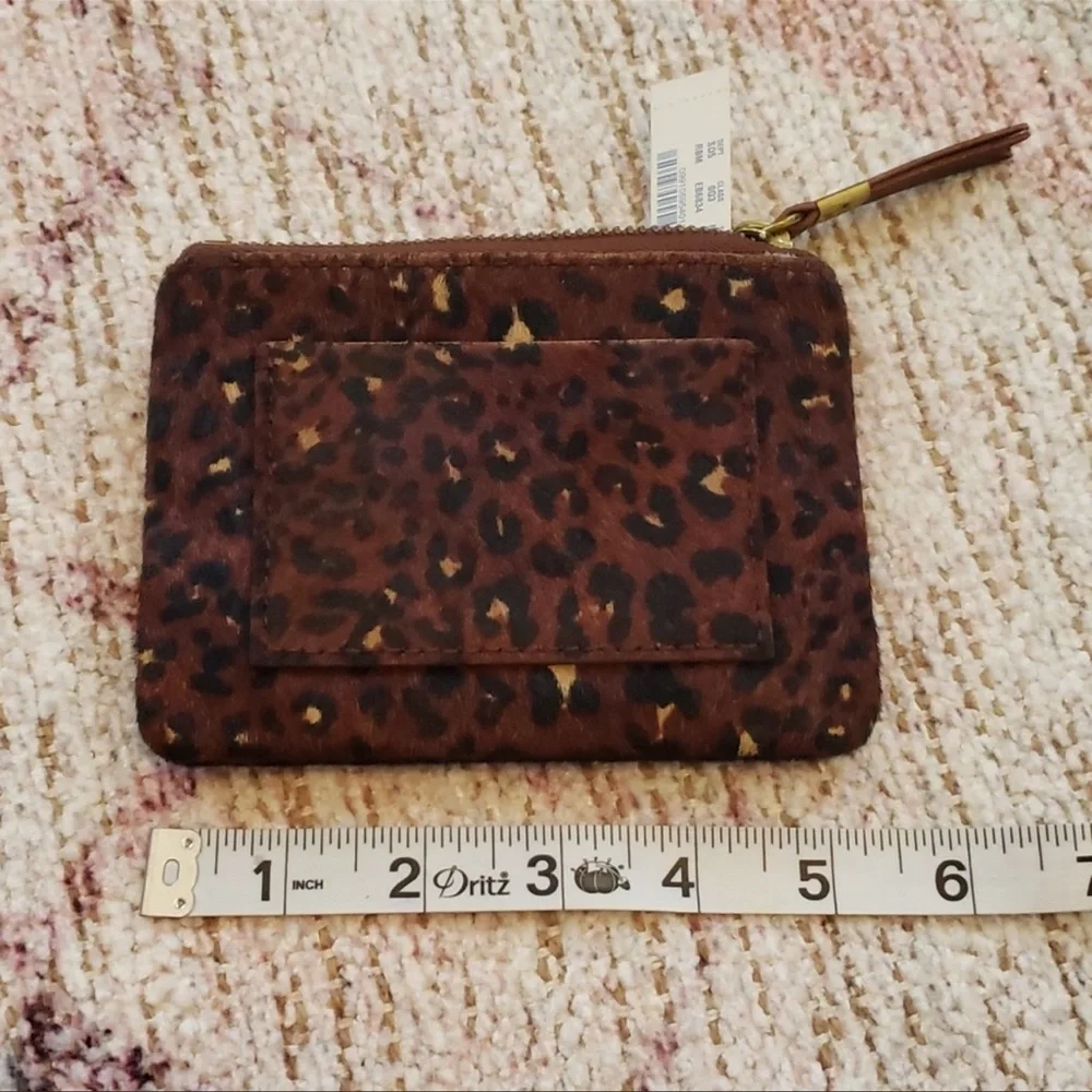Madewell The Flap Convertible Crossbody Bag & Wallet Painted Leopard Calf Hair - Picture 15 of 16